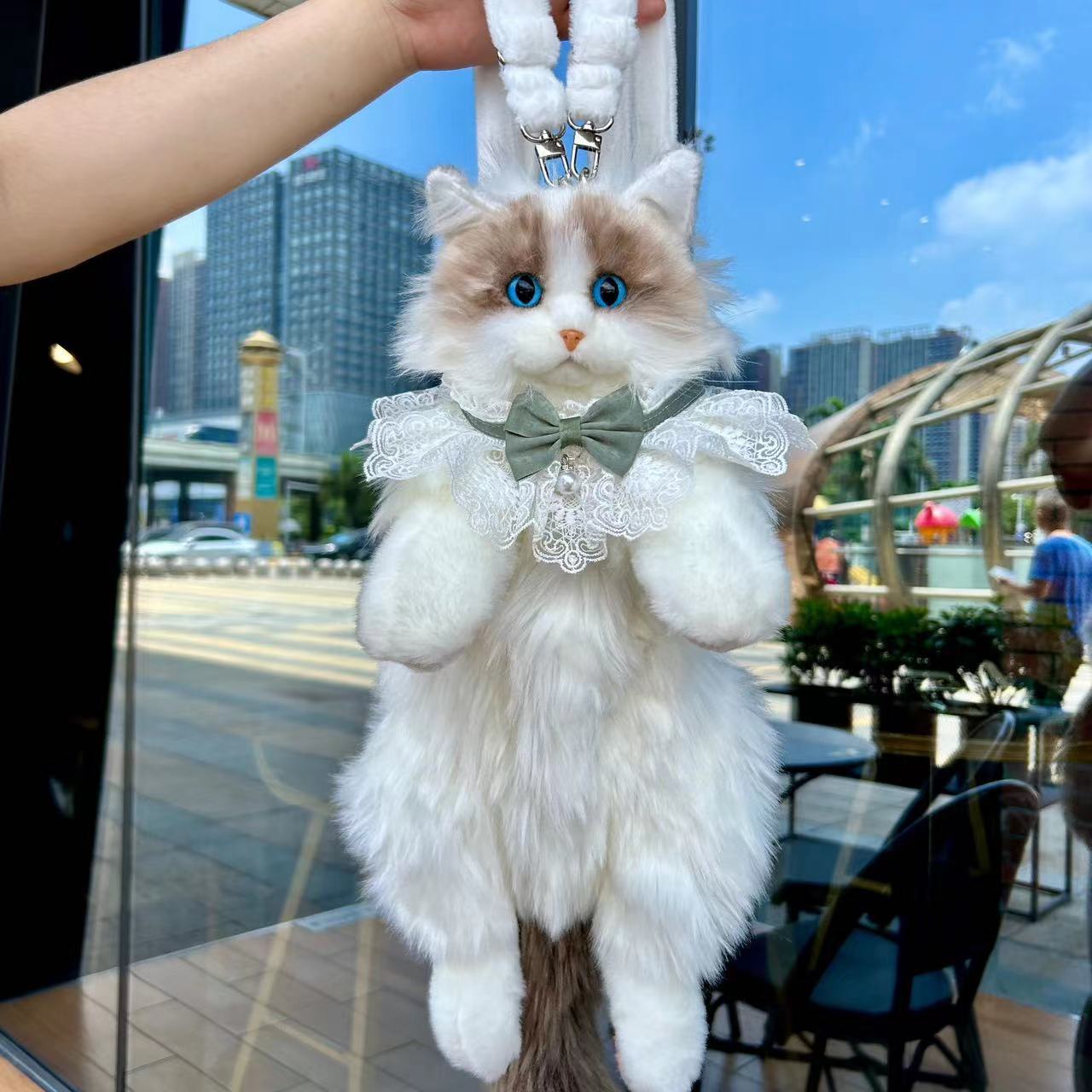 Bionic Ragdoll Cat Plush Backpack