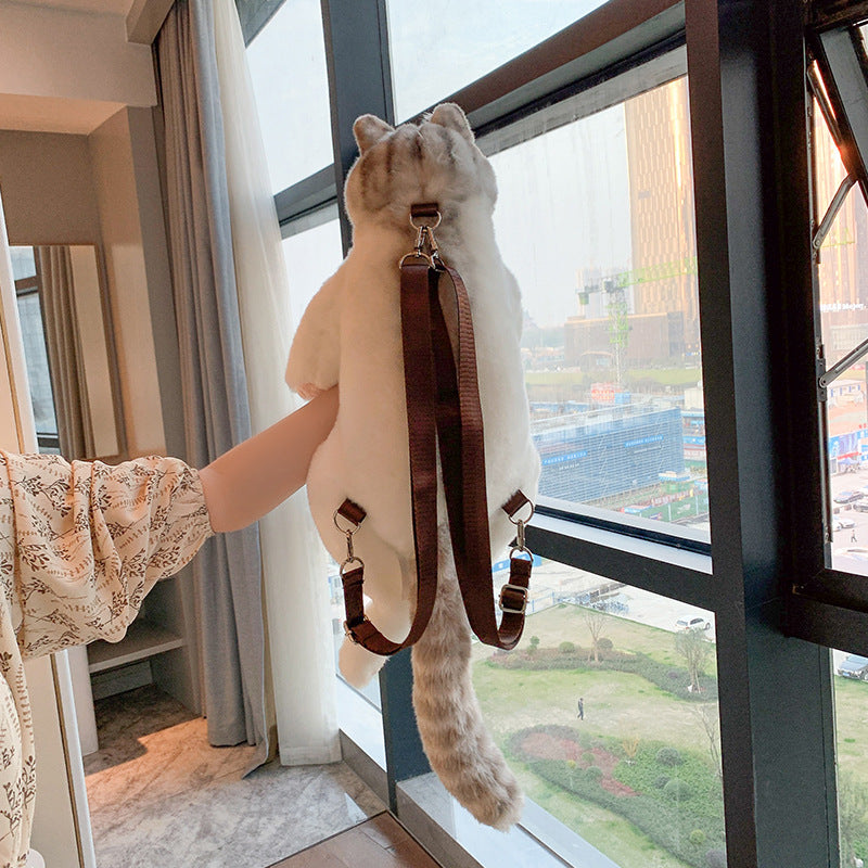 Extra-Large Realistic Cat Doll Backpack