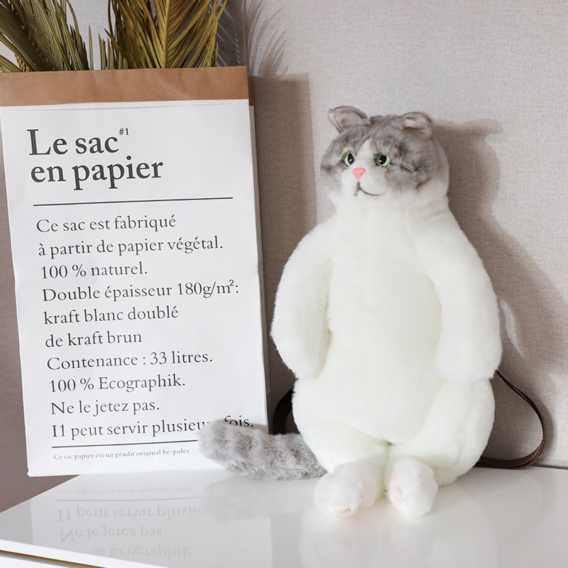 Extra-Large Realistic Cat Doll Backpack