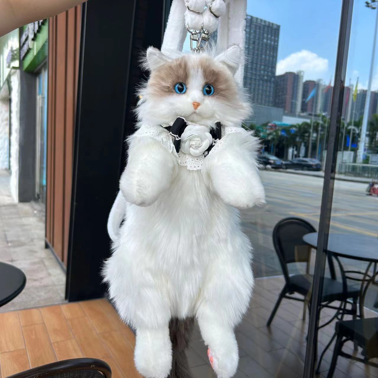 Bionic Ragdoll Cat Plush Backpack