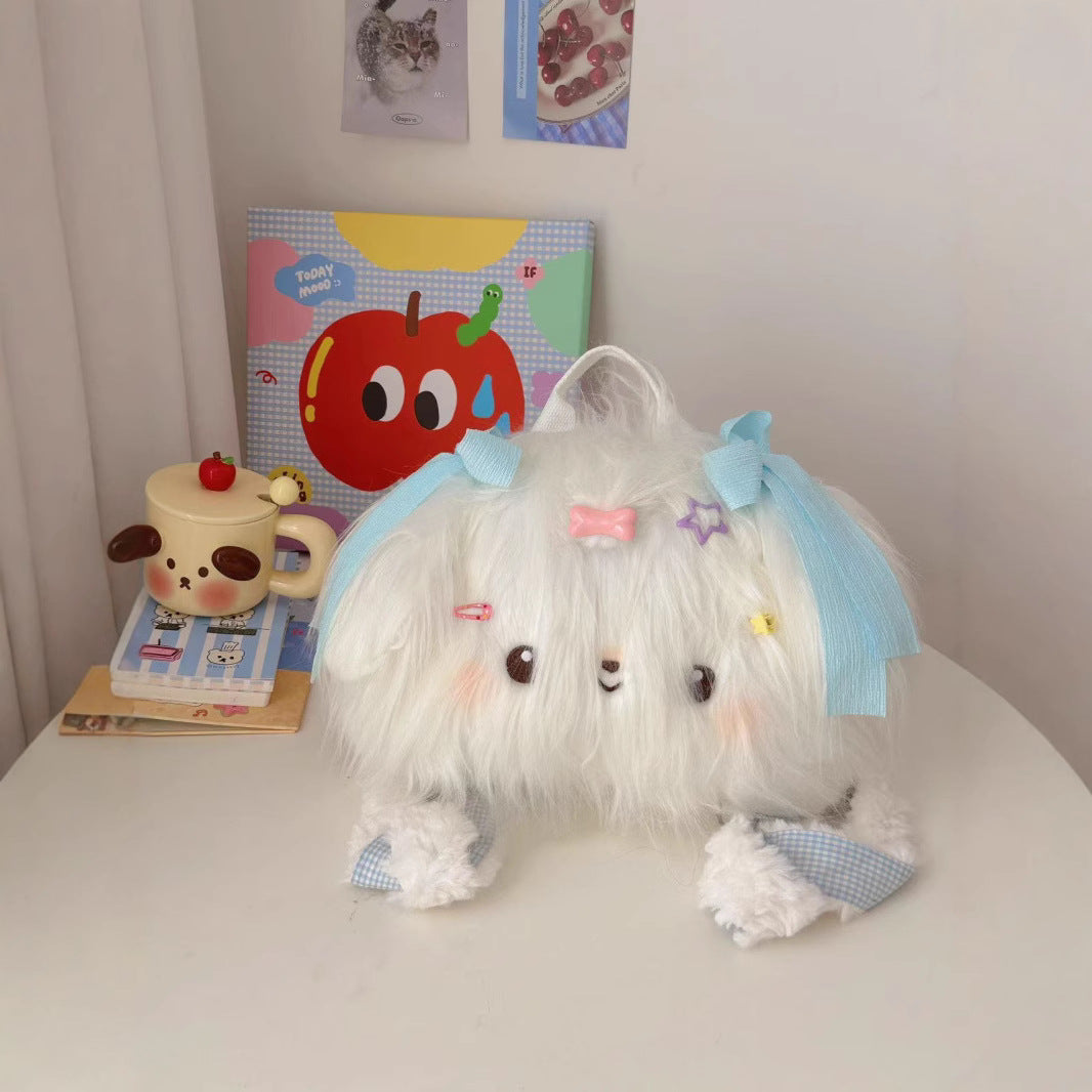 Fry Hairpin Sloppy Puppy Crossbody Backpack