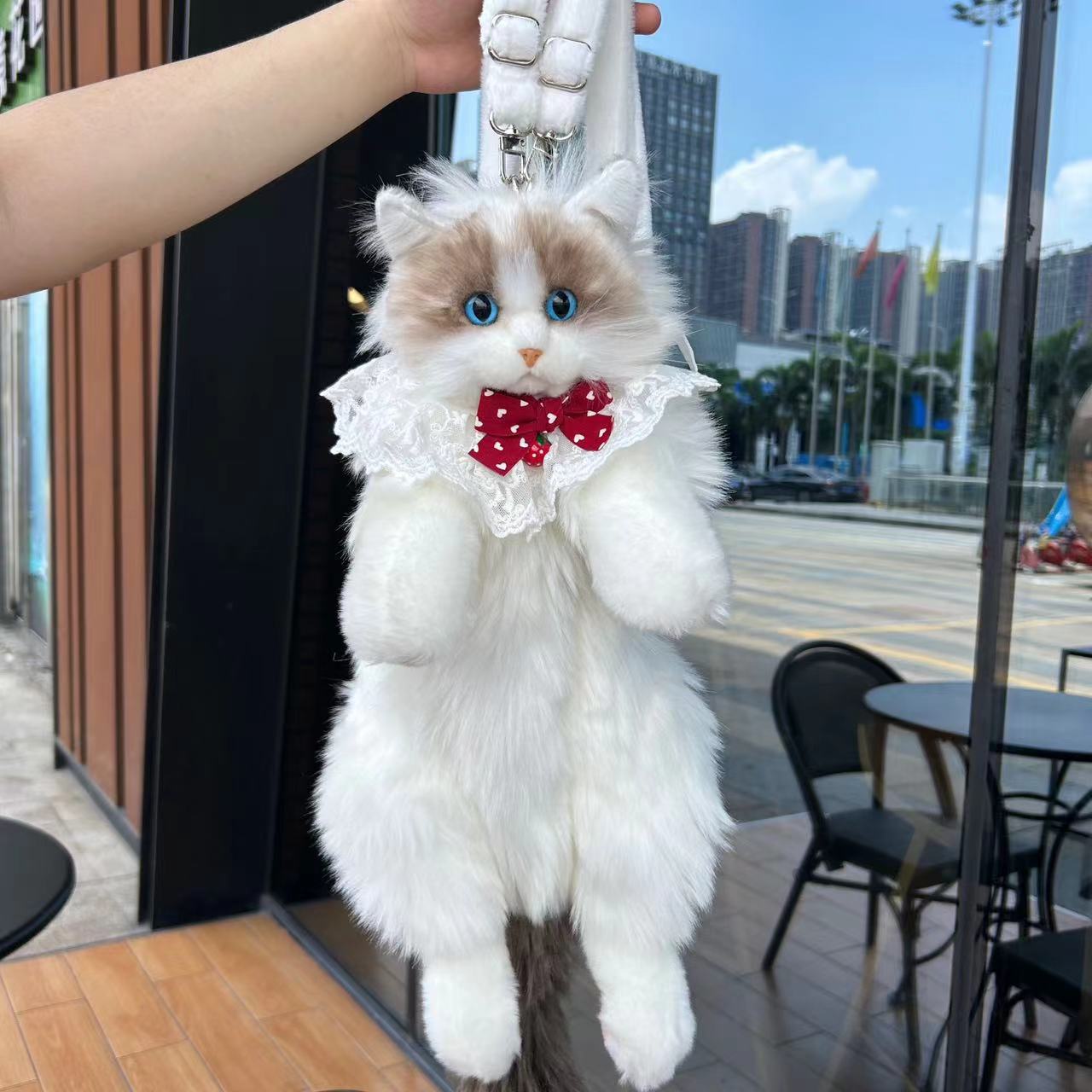 Bionic Ragdoll Cat Plush Backpack