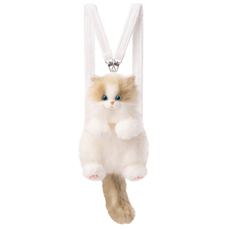 Small Plush Cat Backpack